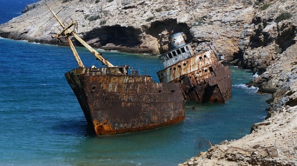 Wrak van boot